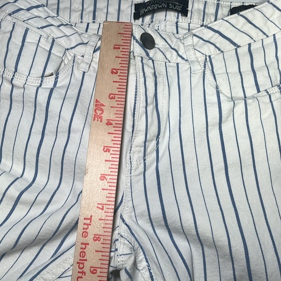 Scotch & Soda Downtown Surf La Bohemienne Mid‎ Rise Skinny White Blue Striped - Picture 7 of 11